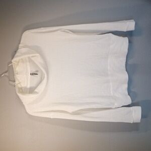 North River Women's Winter White Cowl Neck Lightweight Sweater Size Medium